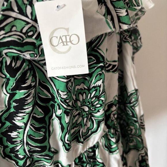 Cato Women’s Cold Shoulder Tropical Blouse Top Women’s Medium Resort Beachy NWT - Picture 8 of 15